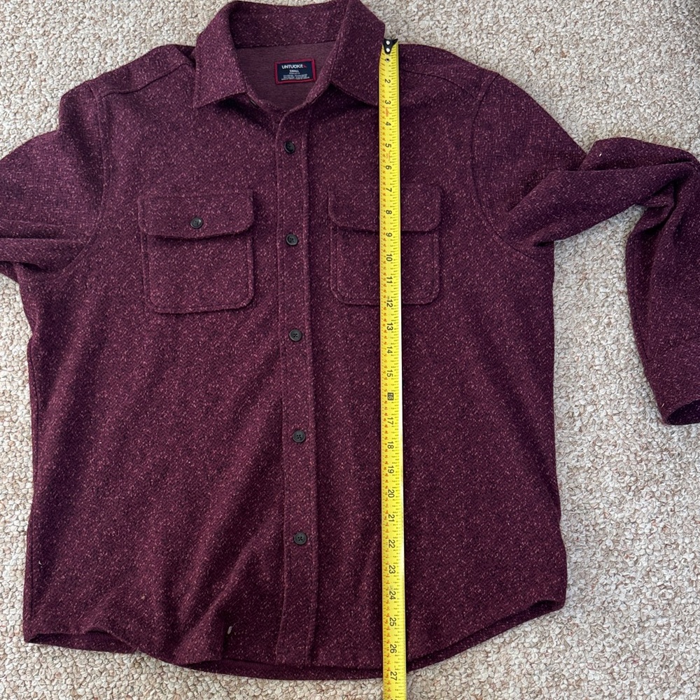 UNTUCKit Men’s Sweater Flannel Shirt Small - Picture 7 of 7